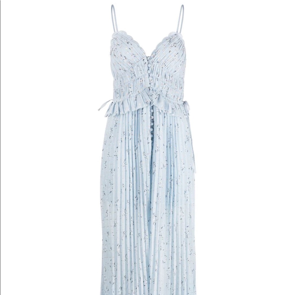 NWT Self Portrait light blue maxi dress